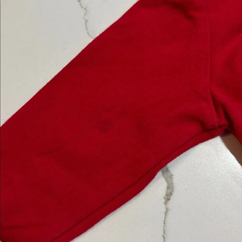 SANTA BABY Red Long Sleeve Infant Christmas Holiday One Piece 6-9M